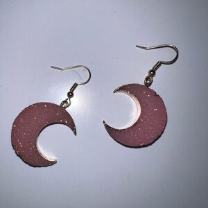 Pink moon earrings “SOLD”